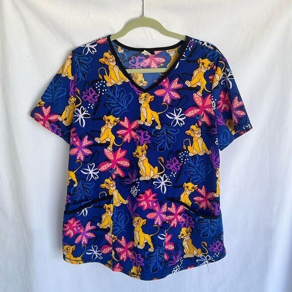 Disney Lion King Sinba Scrub Top Size M - Picture 1 of 6